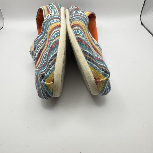 TOMS Womens Slip On Flats Southwestern Aztec Native Tribal Boho Design Size 8.5 - Picture 7 of 7